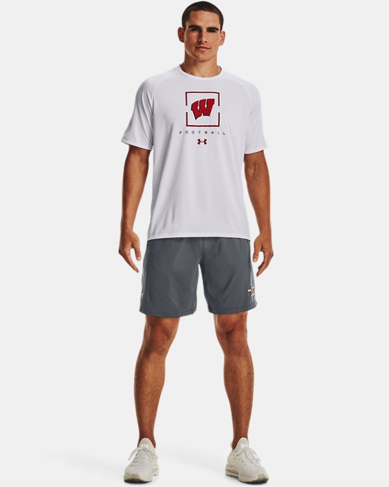 Men's UA Tech™ Collegiate Short Sleeve, White, pdpMainDesktop image number 2